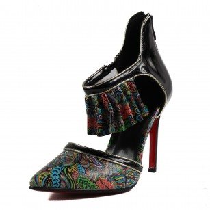 Дамски елегантни обувки на ток Yoncy® цветни